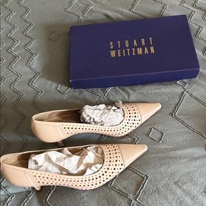 STUART WEITZMAN Picadillo nude perforated pump 7.5 BRAND NEW